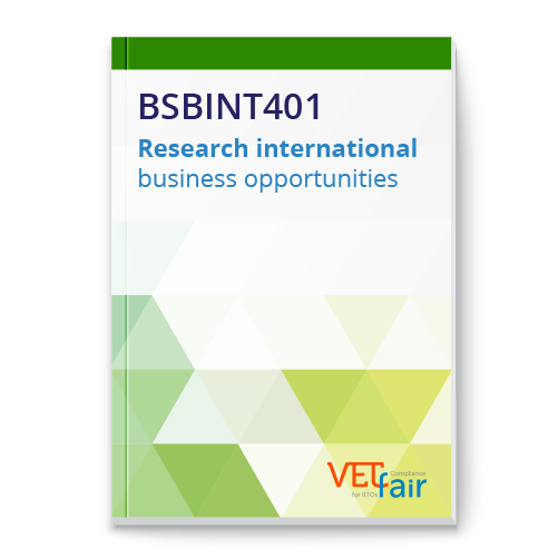 BSBINT401 Research international business opportunities